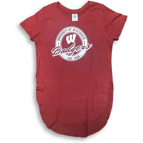 Rivalry Threads Wisconsin Badgers Est 1948 Scoop Neck Women's T-Shirt Small 4/6 - Picture 1 of 1